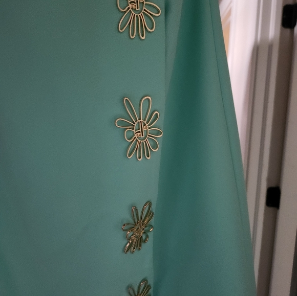 New The Wolf Gang Inka Mini Vest Dress In Aqua - Picture 6 of 9